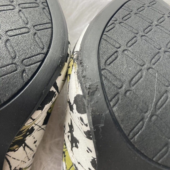 Apt 9 Womens 7M White Blue Green Floral Open Toe Pumps Watercolor Career Work - Picture 10 of 13